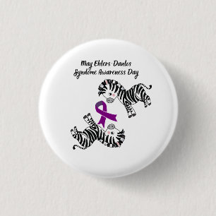 I Wear This Ribbon for EDS Aware 3 Cm Round Badge