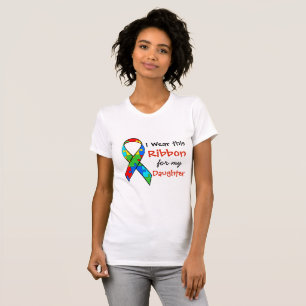 I Wear this Ribbon for my Daughter Autism Shirt