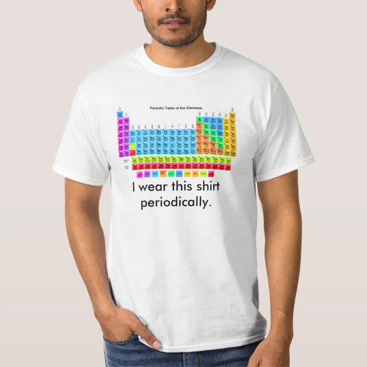 I wear this shirt periodically font variation 2 | Zazzle