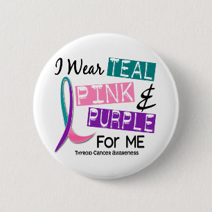 I Wear Thyroid Cancer Ribbon For Me 37 6 Cm Round Badge