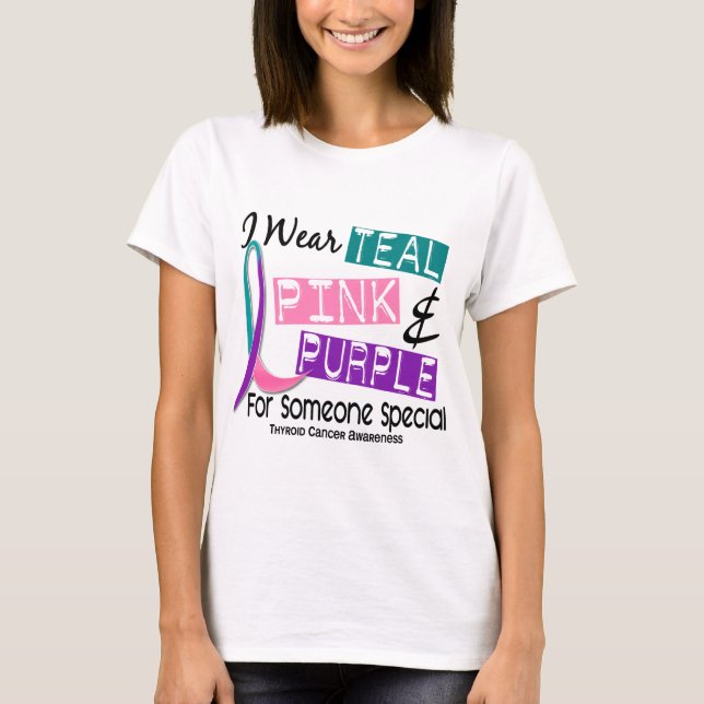 I Wear Thyroid Cancer Ribbon Someone Special 37 T-Shirt (Front)
