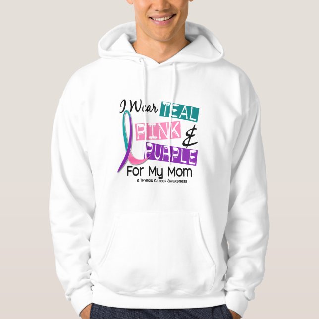 I Wear Thyroid Ribbon For My Mum 37 Hoodie (Front)