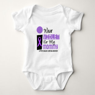 I Wear Violet For My Mummy 9 Hodgkins Lymphoma Baby Bodysuit