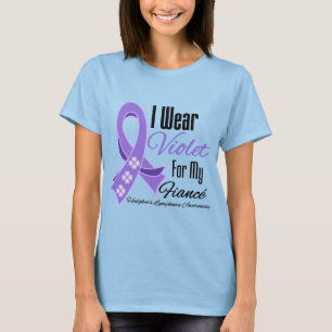I Wear Violet Hodgkin's Lymphoma Fiancé T-Shirt