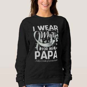I Wear White For My Papa Multiple Hereditary Exost Sweatshirt