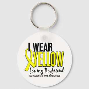 I Wear Yellow Boyfriend 10 Testicular Cancer Key Ring