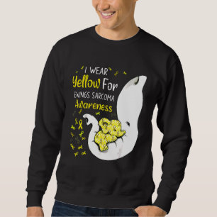 I Wear Yellow For Ewings Sarcoma Awareness Elephan Sweatshirt