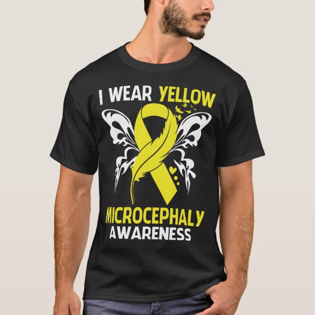 I Wear Yellow For MICROCEPHALY Awareness T-Shirt (Front)