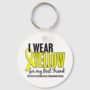 I Wear Yellow For My Best Friend 10 Endometriosis Key Ring