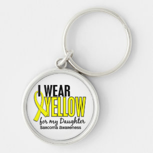 I Wear Yellow For My Daughter 10 Sarcoma Key Ring