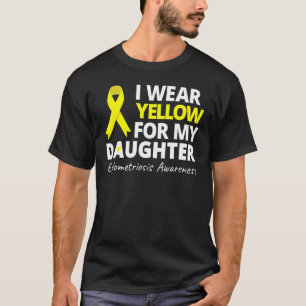 I Wear Yellow For My Daughter Endometriosis Ribbo T-Shirt