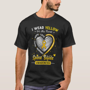 I Wear Yellow For My Friend Spina Bifida Awareness T-Shirt