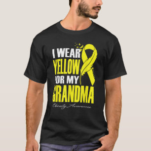 I Wear Yellow For My Grandma Obesity Awareness Fea T-Shirt