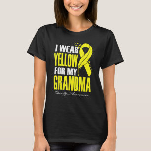I Wear Yellow For My Grandma Obesity Awareness Fea T-Shirt