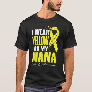 I Wear Yellow For My Nana Obesity Awareness Feathe T-Shirt