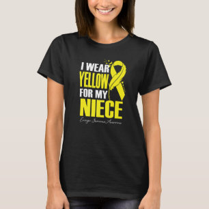I Wear Yellow For My Niece Ewings Sarcoma Awarenes T-Shirt