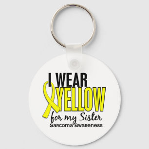 I Wear Yellow For My Sister 10 Sarcoma Key Ring