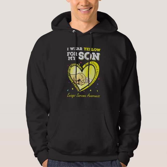 I Wear Yellow For My Son Ewing Sarcoma Awareness Hoodie (Front)