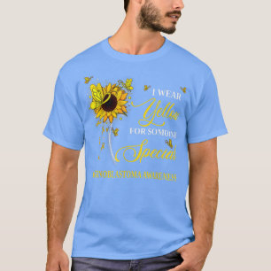I Wear Yellow For Retinoblastoma Awareness Sunflow T-Shirt