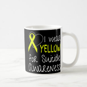 I Wear Yellow For Suicide Awareness Ribbon Coffee Mug
