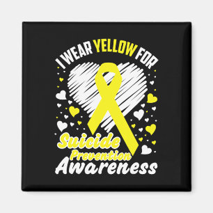 I Wear Yellow For Suicide Prevention Awareness Magnet