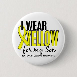 I Wear Yellow Son 10 Testicular Cancer 6 Cm Round Badge