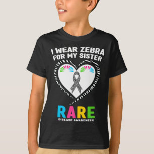 I Wear Zebra For My Sister Rare Disease Awareness T-Shirt