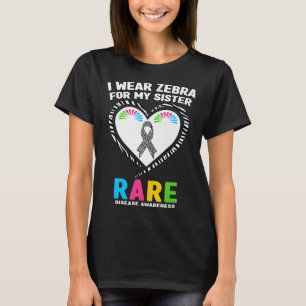 I Wear Zebra For My Sister Rare Disease Awareness T-Shirt