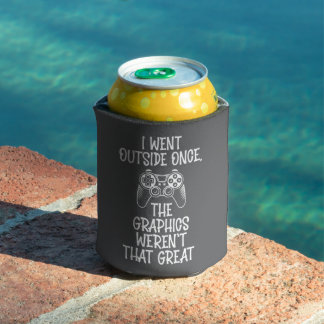 I Went Outside - Funny Gamer Can Cooler