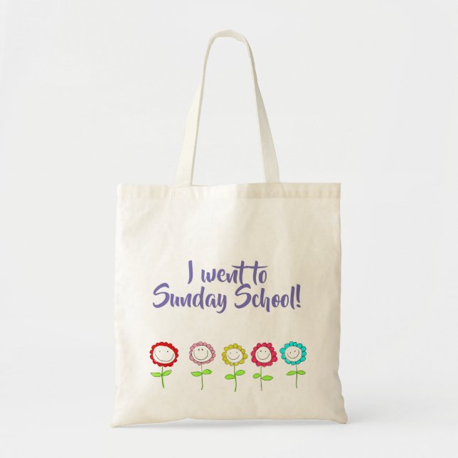 I went to Sunday School Tote Bag (Front)