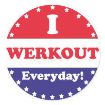 I Werkout Everyday Stickers