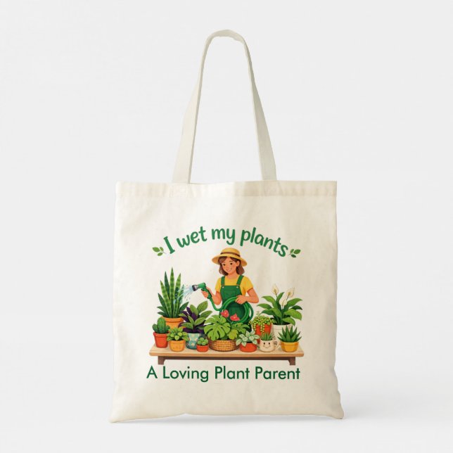I Wet My Plants Customised Tote Bag (Back)