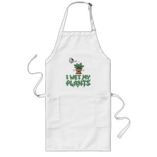 I Wet My Plants - Funny Gardening Design Long Apron