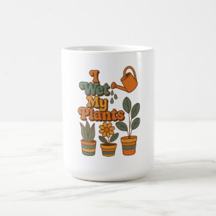 I Wet My Plants – Retro 70s Stripes Coffee Mug