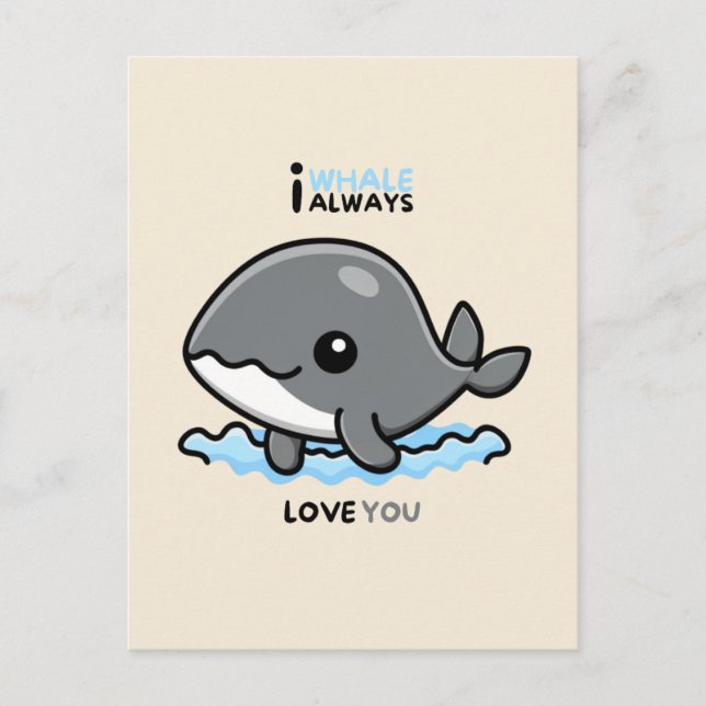 "I Whale Always Love You" card (Front)