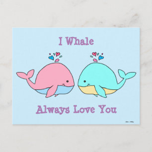 I Whale Always Love You Kawaii Postcard