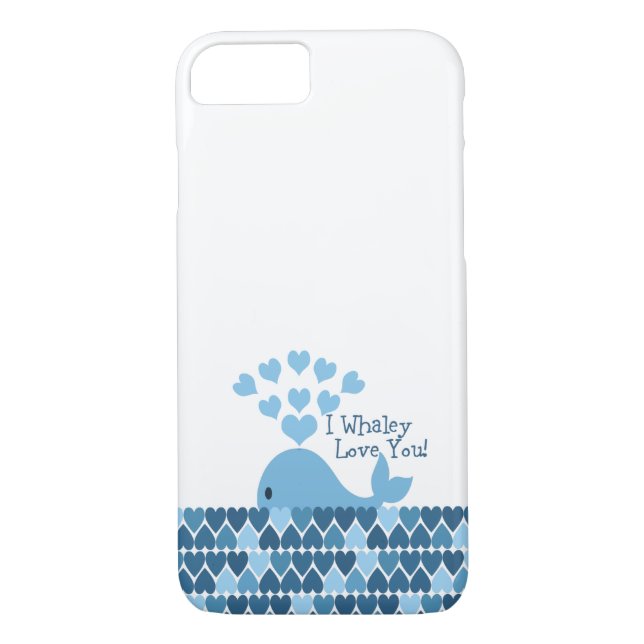 I Whaley Love You! Blue Case-Mate iPhone Case (Back)