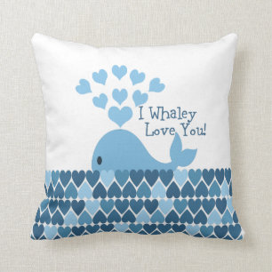 I Whaley Love You! Blue Cushion