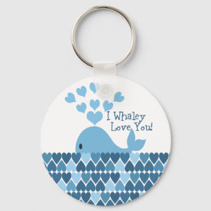 I Whaley Love You! Blue Key Ring