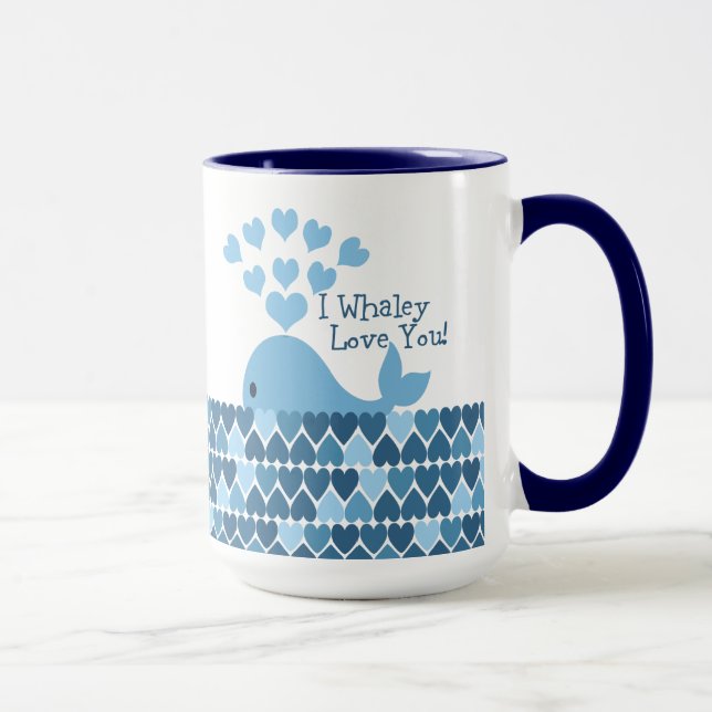I Whaley Love You! Blue Mug (Right)