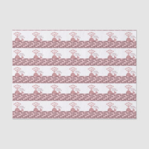 I Whaley love you pink hearts Tissue Paper