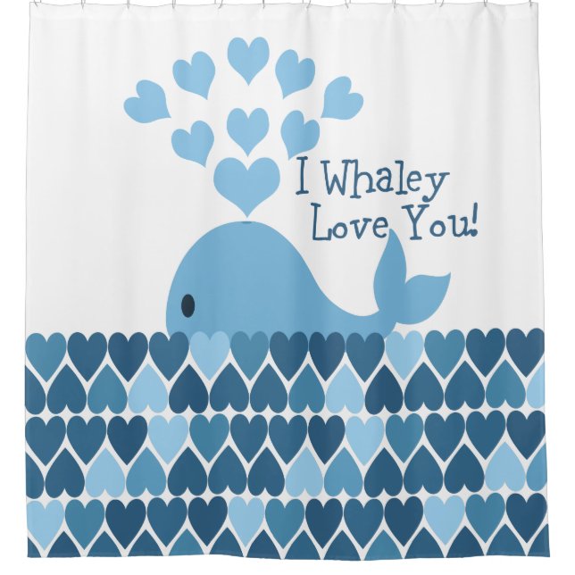I whaley love you shower curtain (Front)