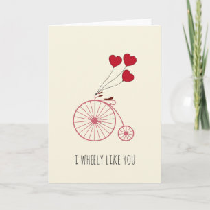 I Wheely Like You   Valentines Cards