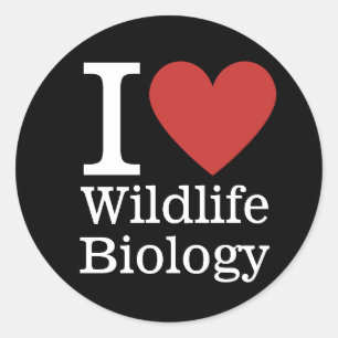 I ❤️ Wildlife Biology for Students/Faculty CUSTOM Classic Round Sticker