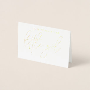 I Will Always be Your Little Girl Bride to Parents Foil Card