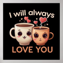 I will always love you, Cute tea cups couple