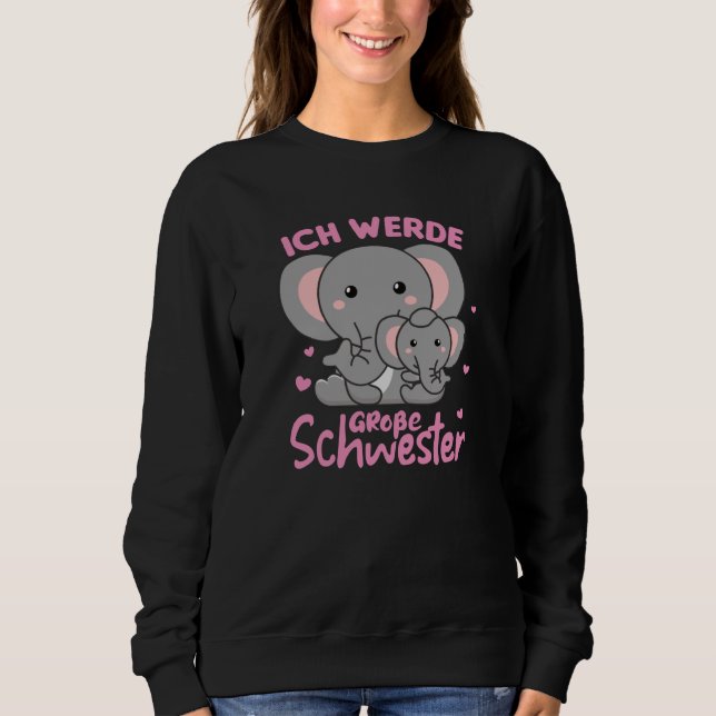 I Will Be Big Sister 2022 For Siblings Sweatshirt (Front)