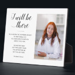I Will Be There Photo Memorial Chair Baby Shower Plaque<br><div class="desc">This elegant black and white memorial photo baby shower standing plaque is a beautiful way to pay tribute to someone close to you who has passed, but are celebrating with you in spirit, by placing this on the chair they would have sat in at the shower.</div>