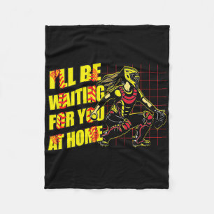 I Will Be Waiting For You At Home Girls Softll Cat Fleece Blanket