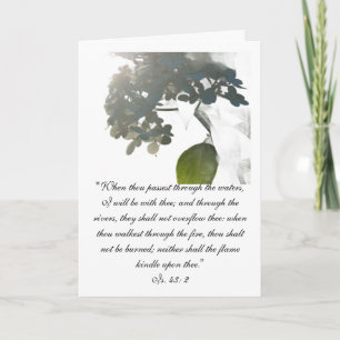 "I Will Be With Thee" Is. 43: 2 KJV Greeting Card